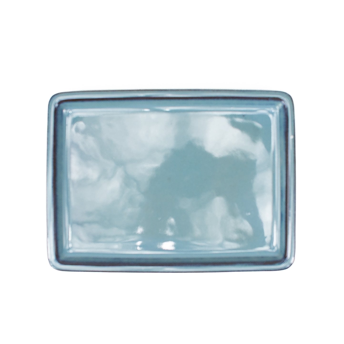 Soucoupe pour bonsaï bleue rectangulaire 23 cm
