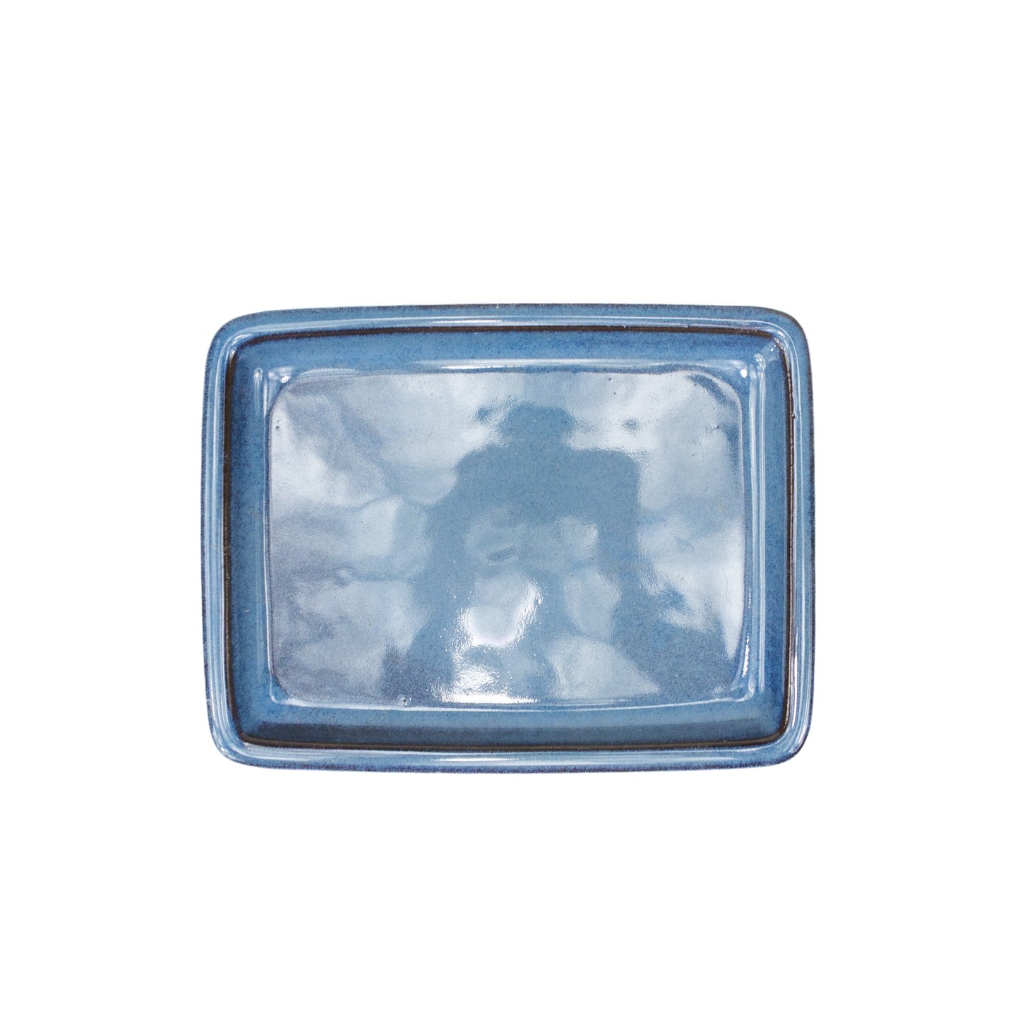 Soucoupe pour bonsaï bleue rectangulaire 18 cm