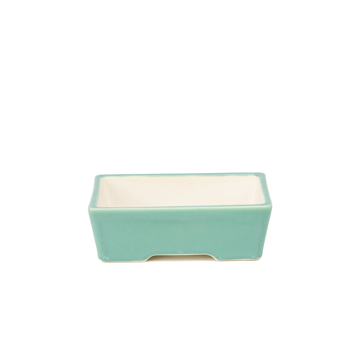 Pot Yixing pour bonsaï turquoise rectangulaire 15 cm