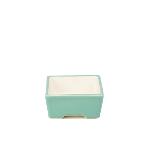 Bonsai Yixing pot turquoise rechthoek 15cm