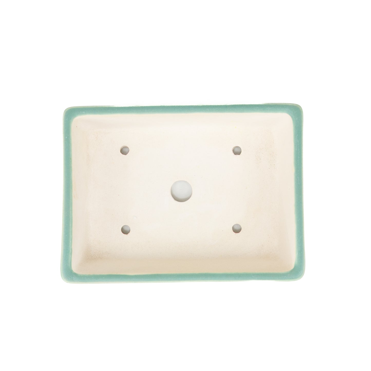 Pot Yixing pour bonsaï turquoise rectangulaire 15 cm