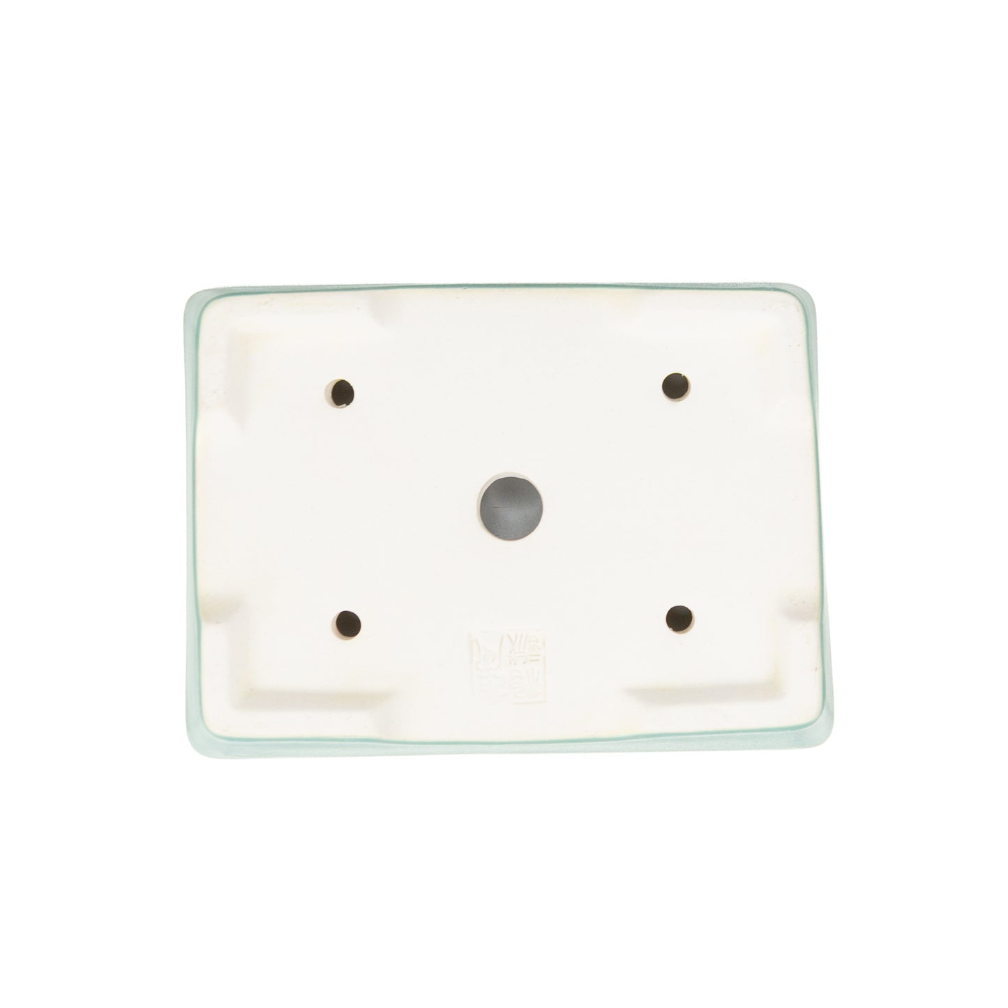 Pot Yixing pour bonsaï turquoise rectangulaire 15 cm