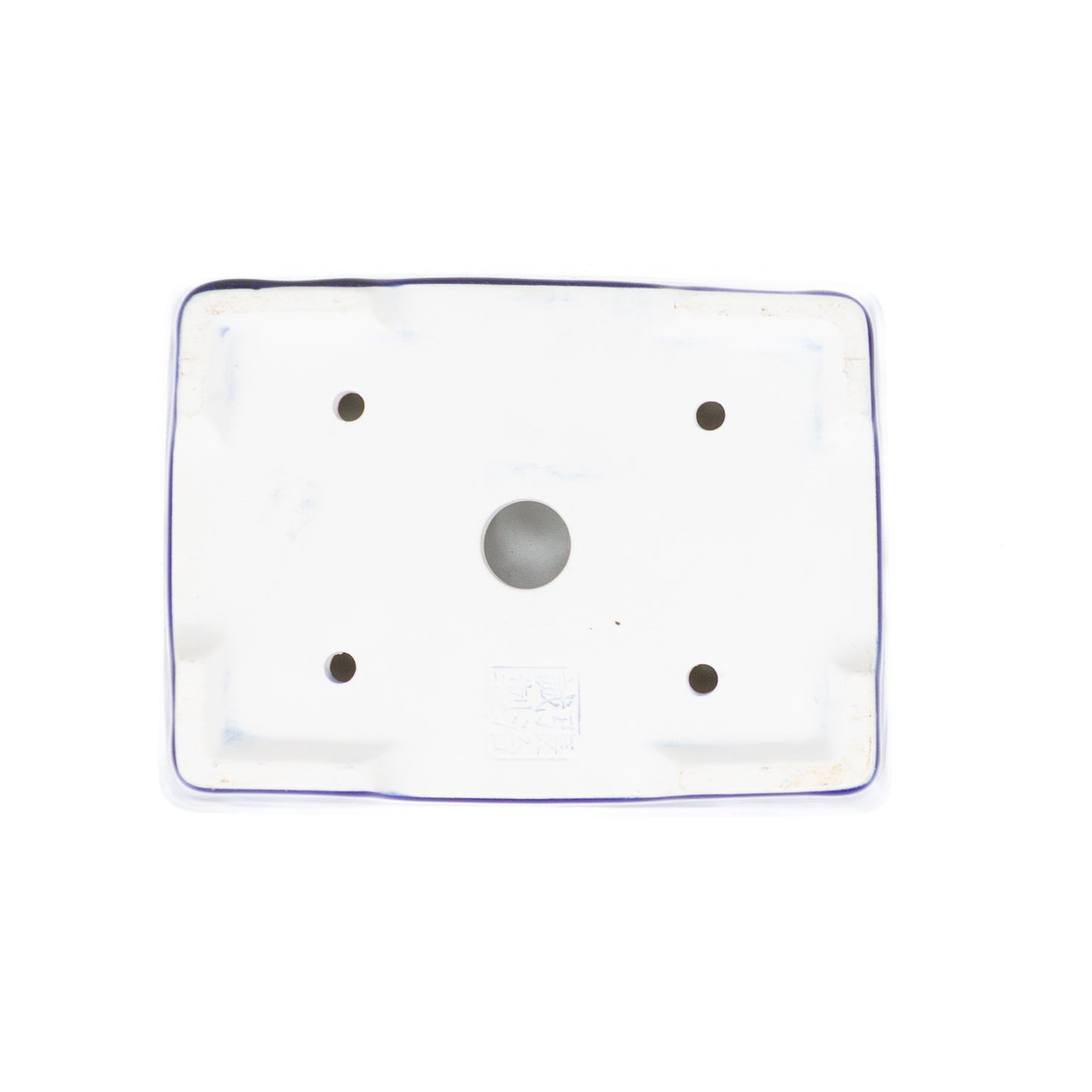 Pot Yixing pour bonsaï bleu rectangle 16 cm