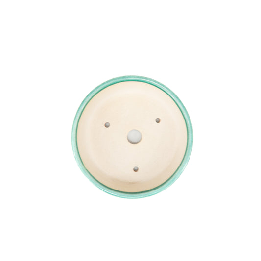 Pot Bonsai Yixing vert tambour 12 cm