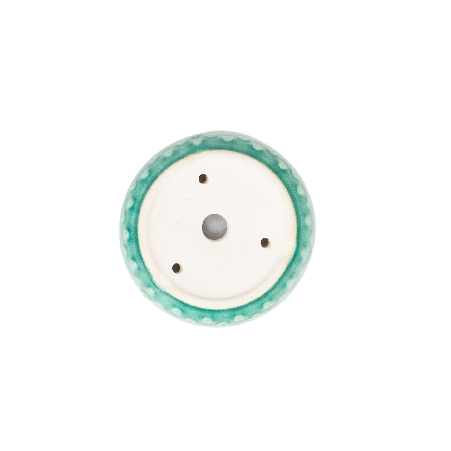 Pot Bonsai Yixing vert tambour 12 cm