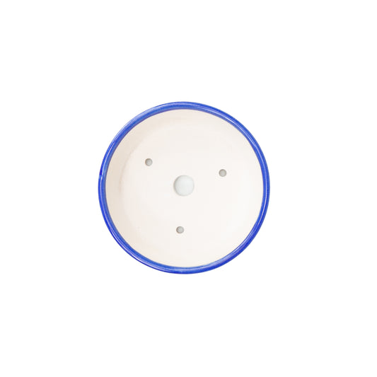 Pot Yixing pour bonsaï bleu tambour 12 cm