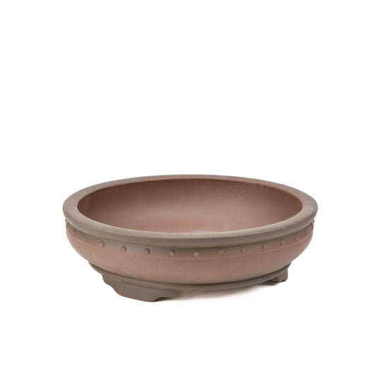 Bonsai Yixing pot ongeglazuurd trommel rond 30cm