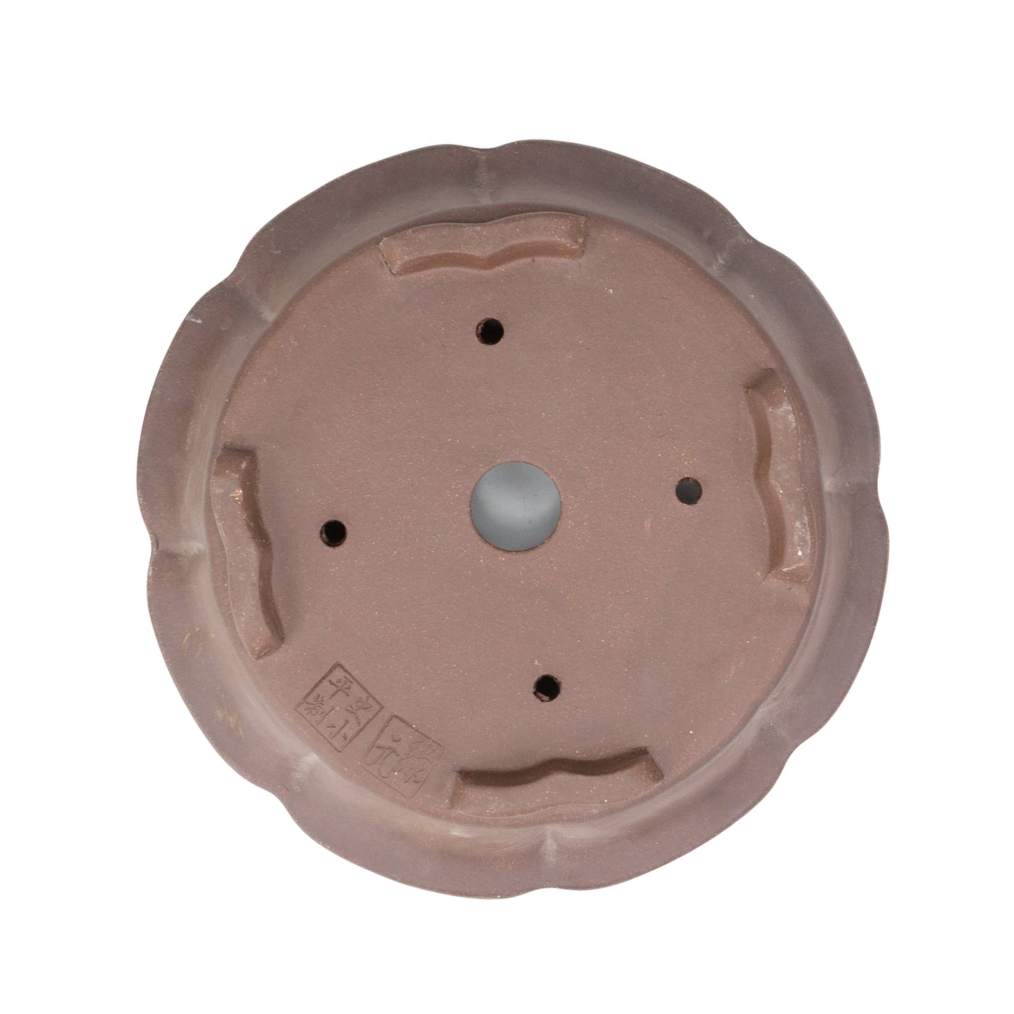 Pot Bonsai Yixing non émaillé lotus rond 24 cm