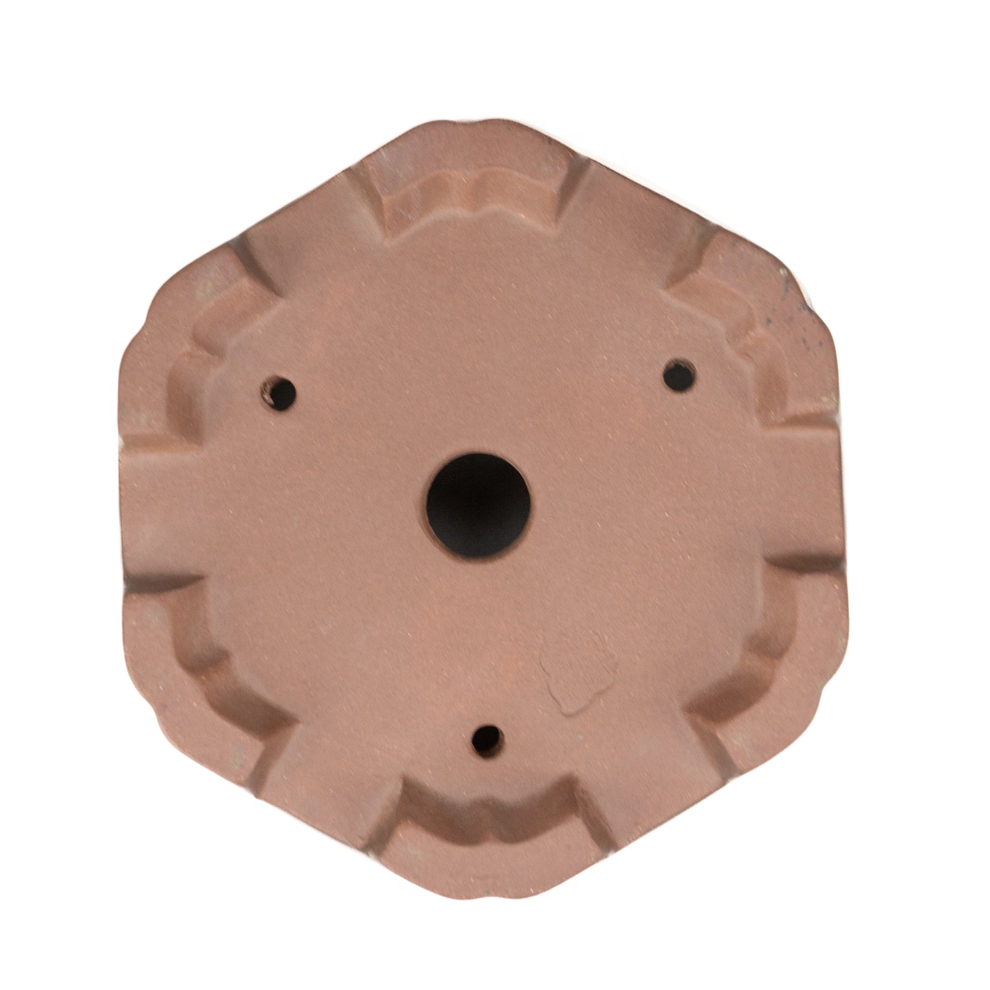 Pot Yixing pour bonsaï non émaillé hexagonal cascade 22 cm, hauteur 19 cm