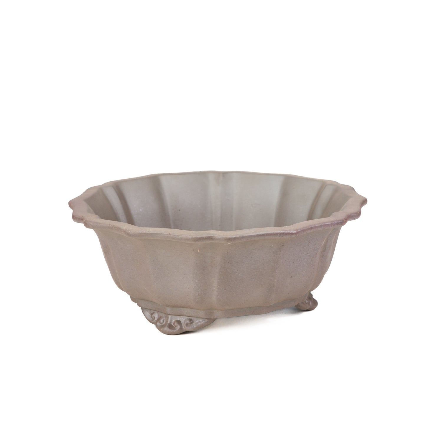Bonsai Yixing pot ongeglazuurd lotus rond 30cm