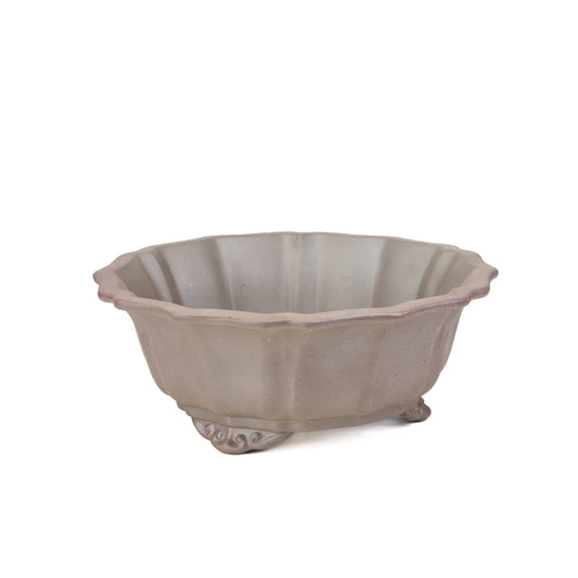 Bonsai Yixing pot ongeglazuurd lotus rond 30cm