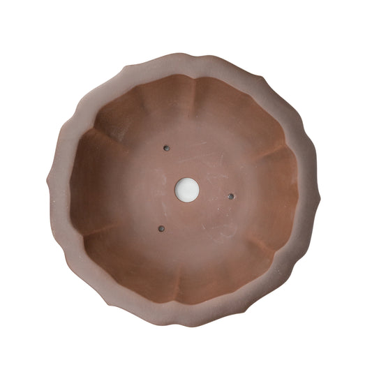 Bonsai Yixing pot ongeglazuurd lotus rond 35cm