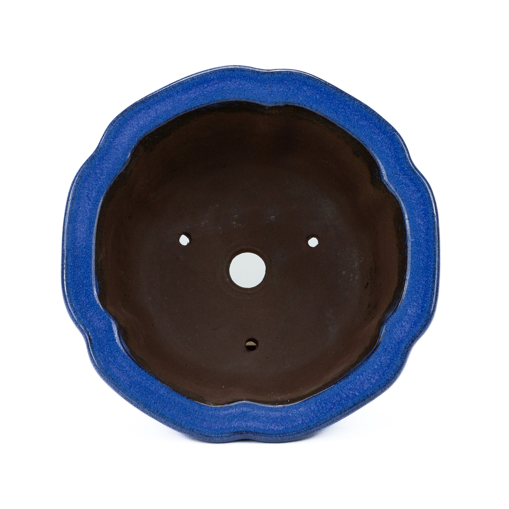 Pot à bonsaï cascade de lotus bleu clair 22 cm, hauteur ~ 11 cm