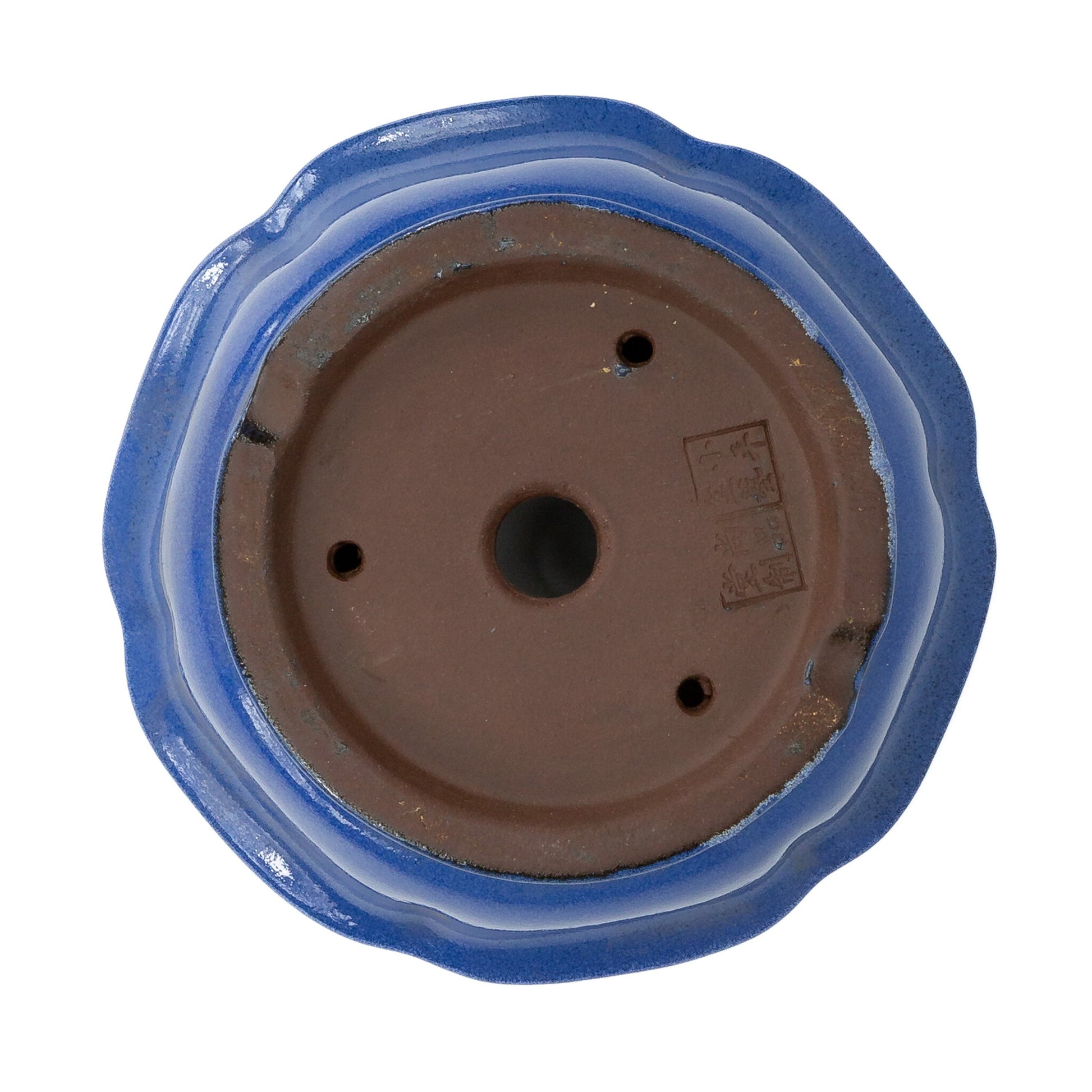 Pot à bonsaï cascade de lotus bleu clair 22 cm, hauteur ~ 11 cm