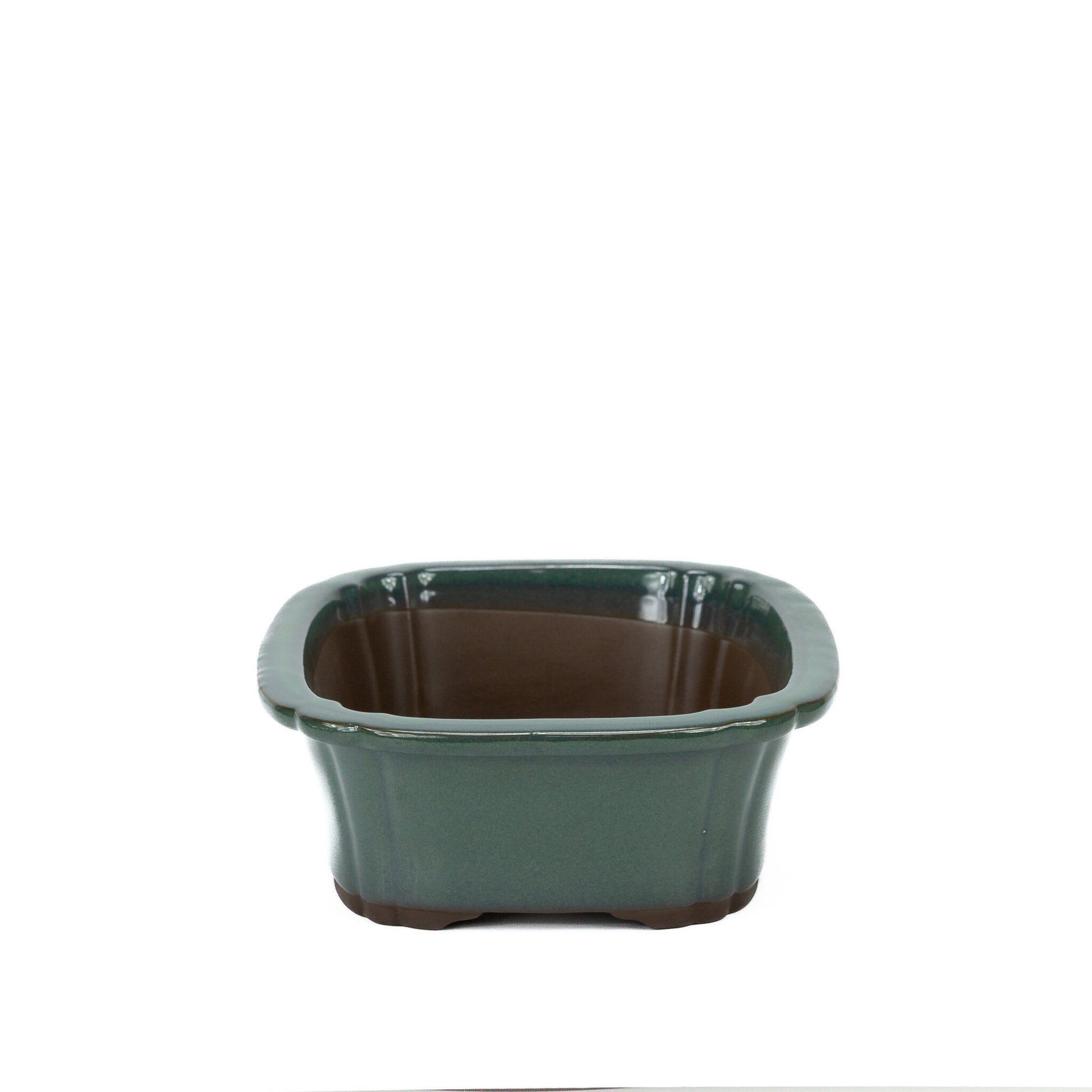 Pot à bonsaï mokko vert foncé 22 cm