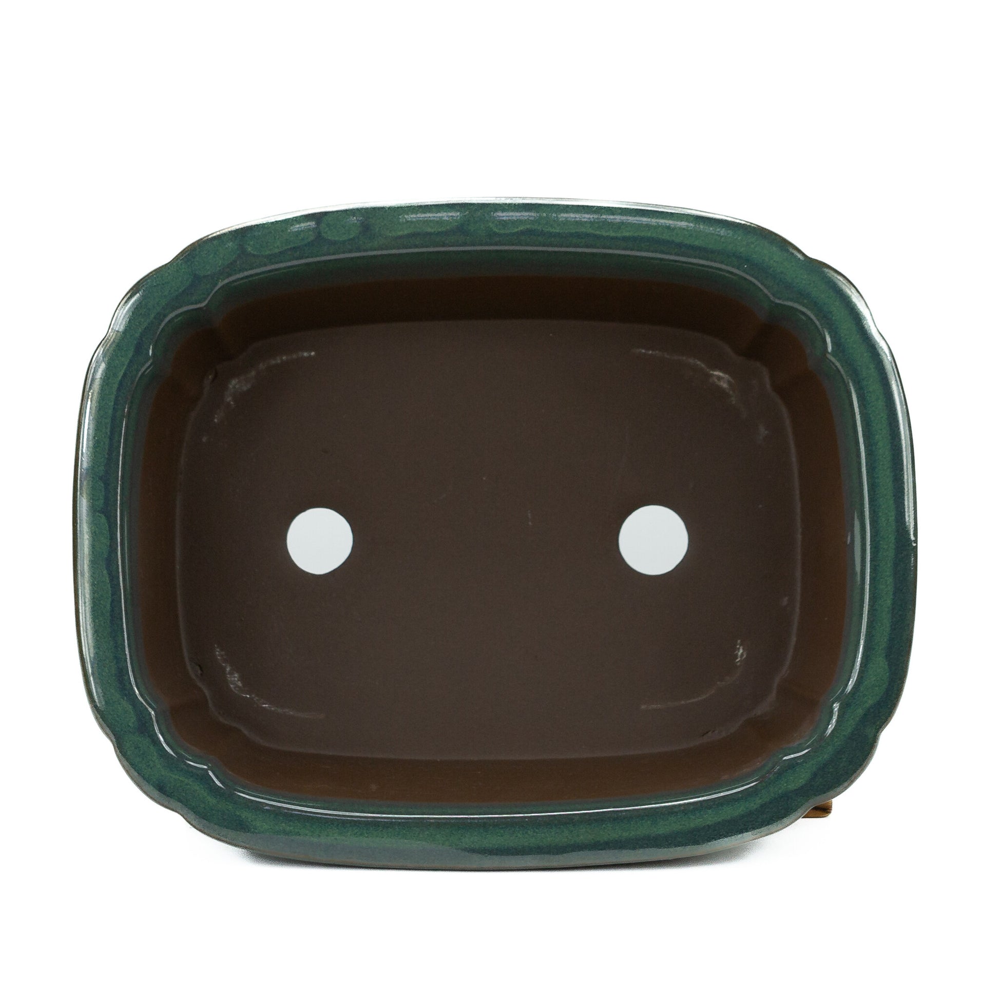 Pot à bonsaï mokko vert foncé 22 cm