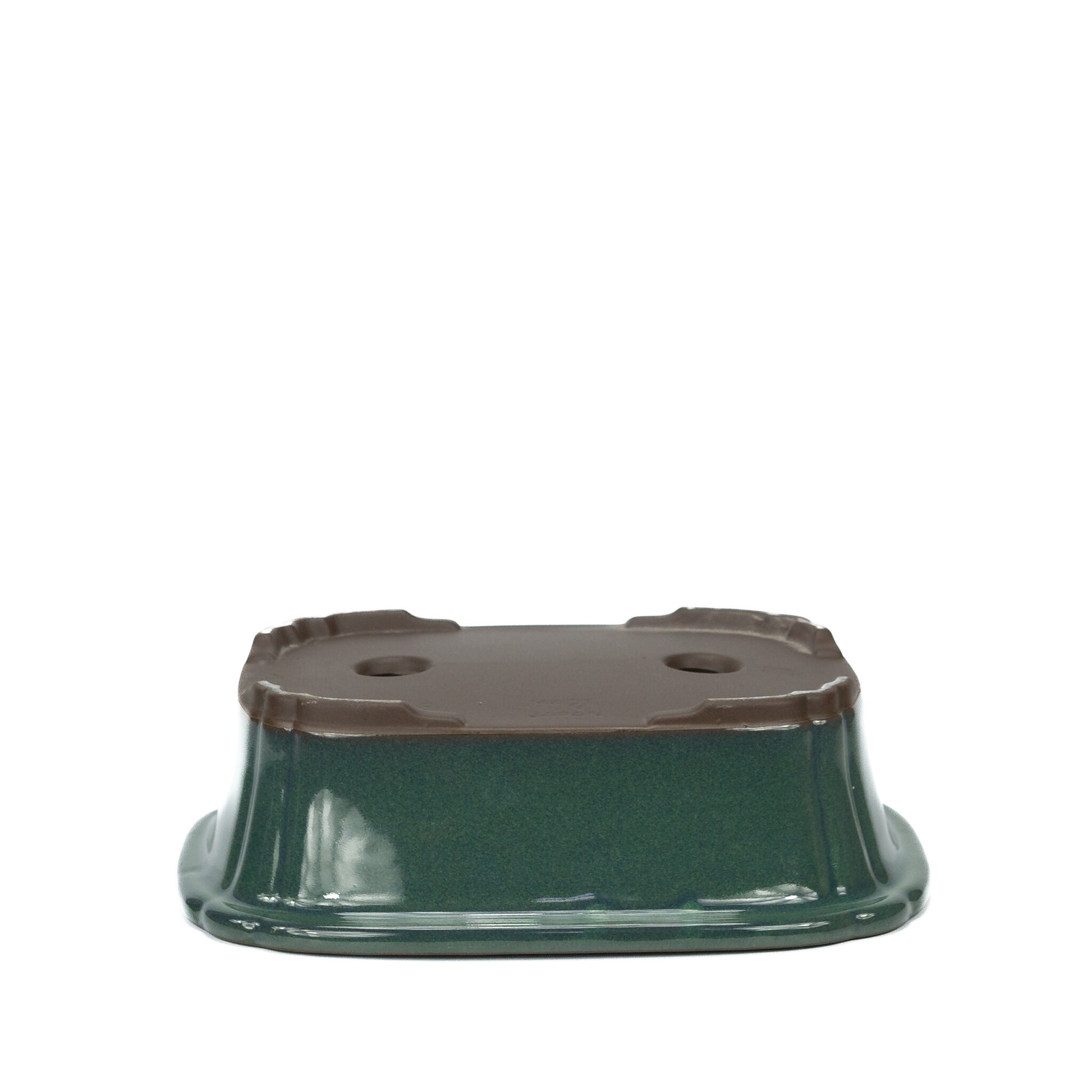 Pot à bonsaï mokko vert foncé 22 cm