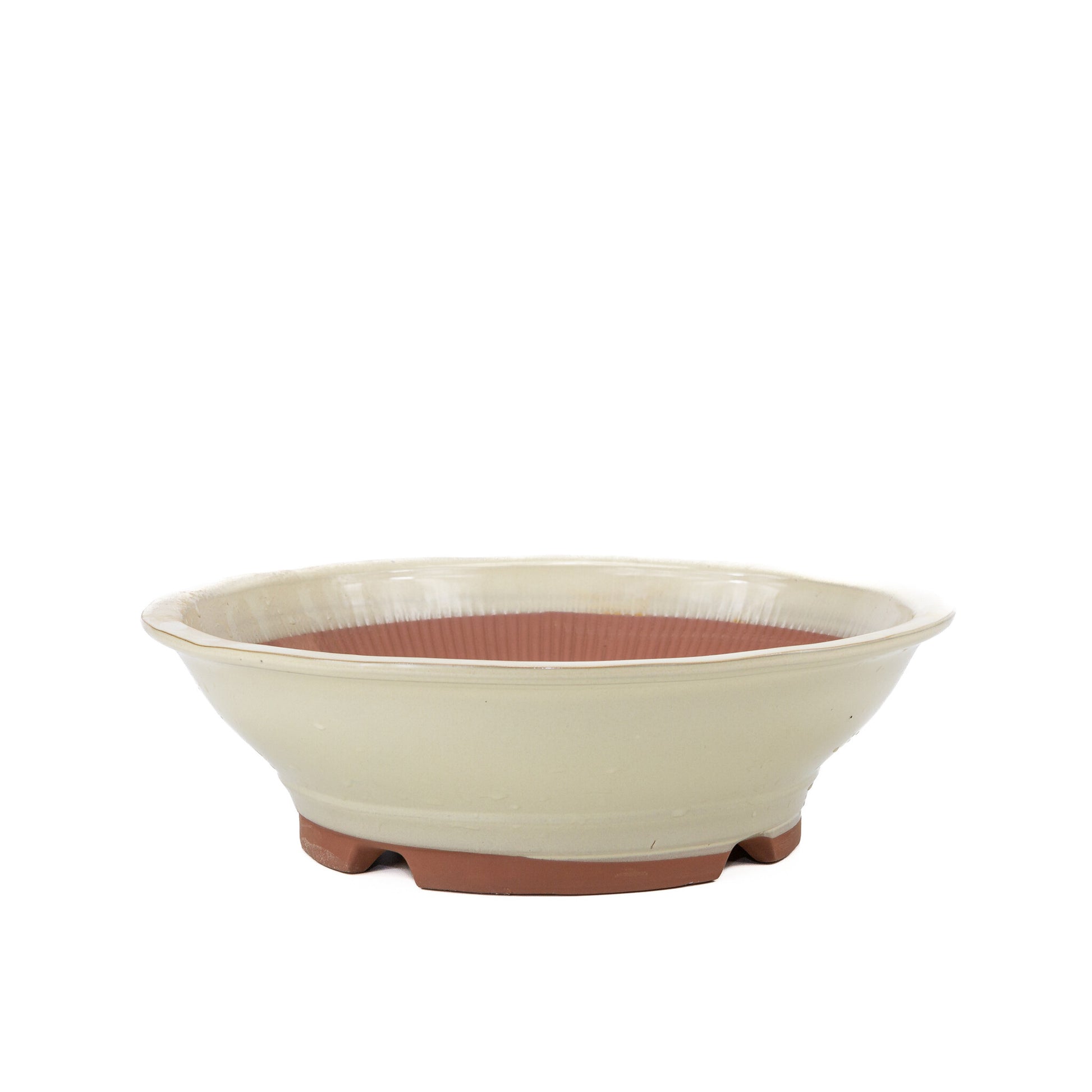 Pot à bonsaï rond crème 36 cm