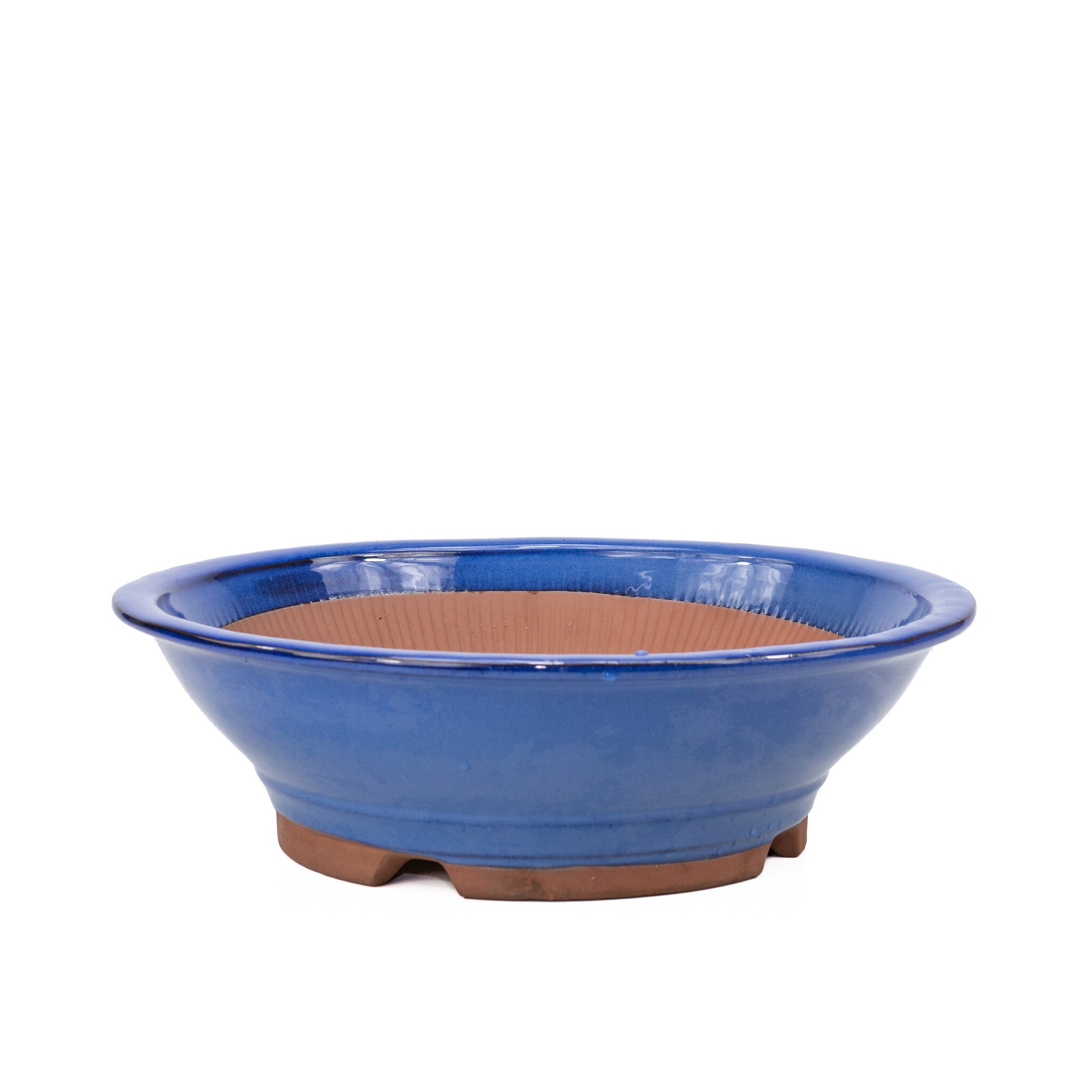 Pot à bonsaï rond bleu 36 cm