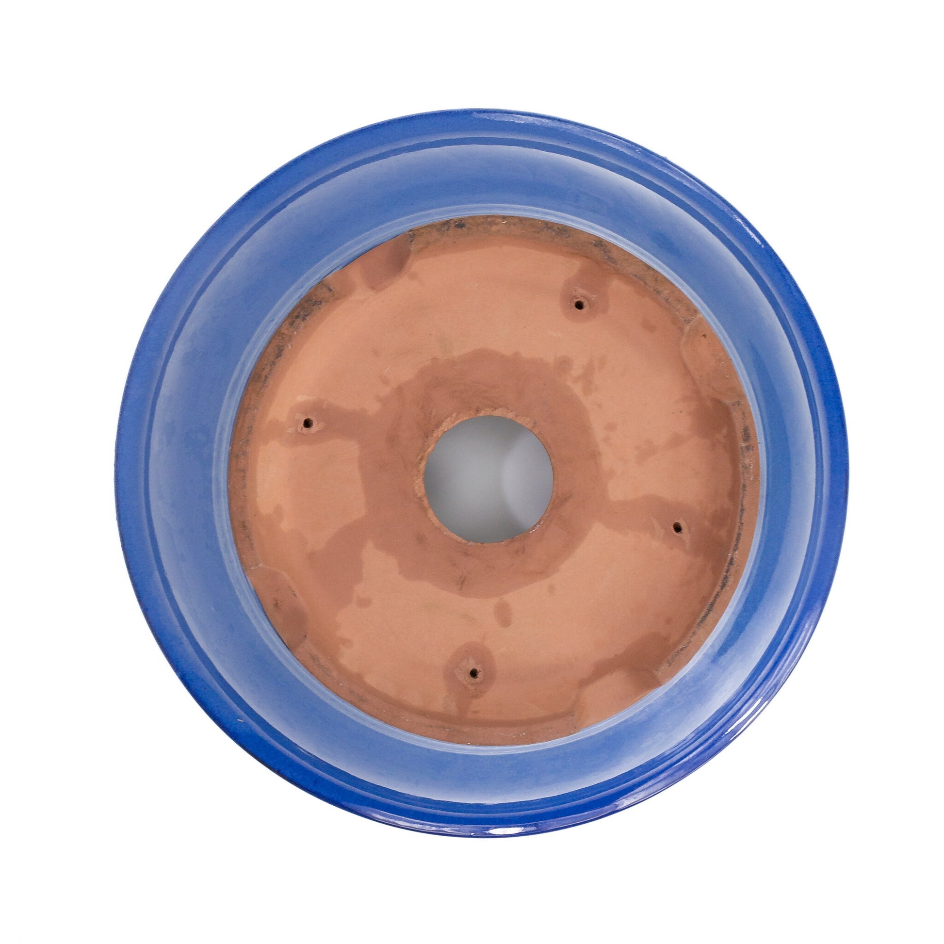 Pot à bonsaï rond bleu 36 cm