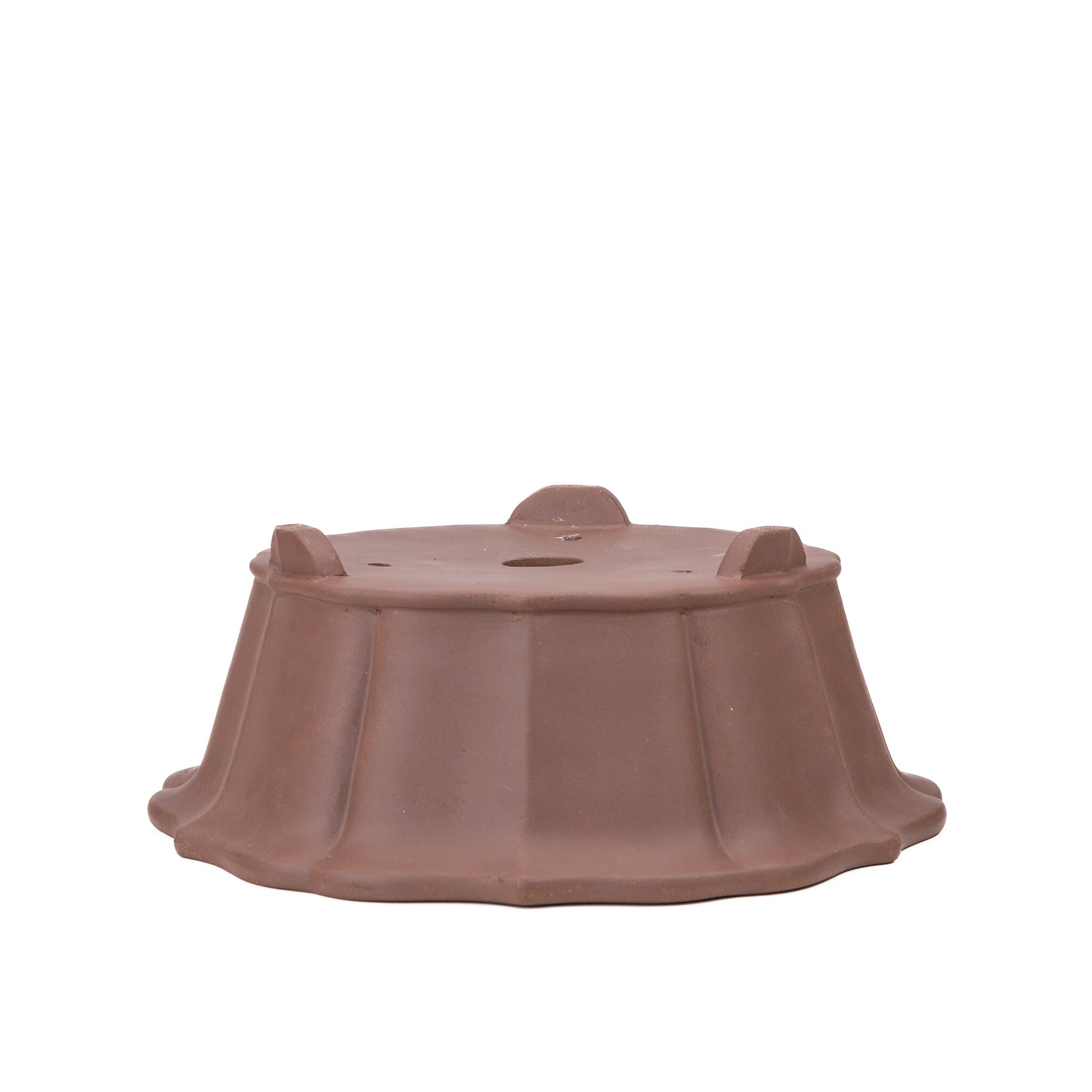 Pot à bonsaï rond non émaillé pour chrysanthèmes, 36 cm