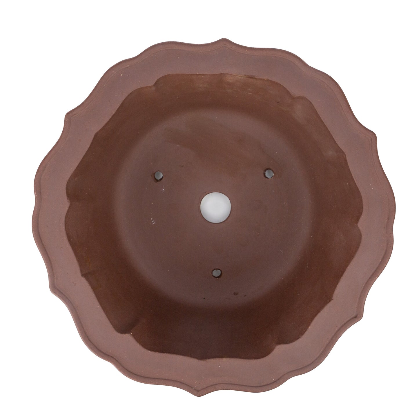 Pot à bonsaï rond non émaillé pour chrysanthèmes, 36 cm