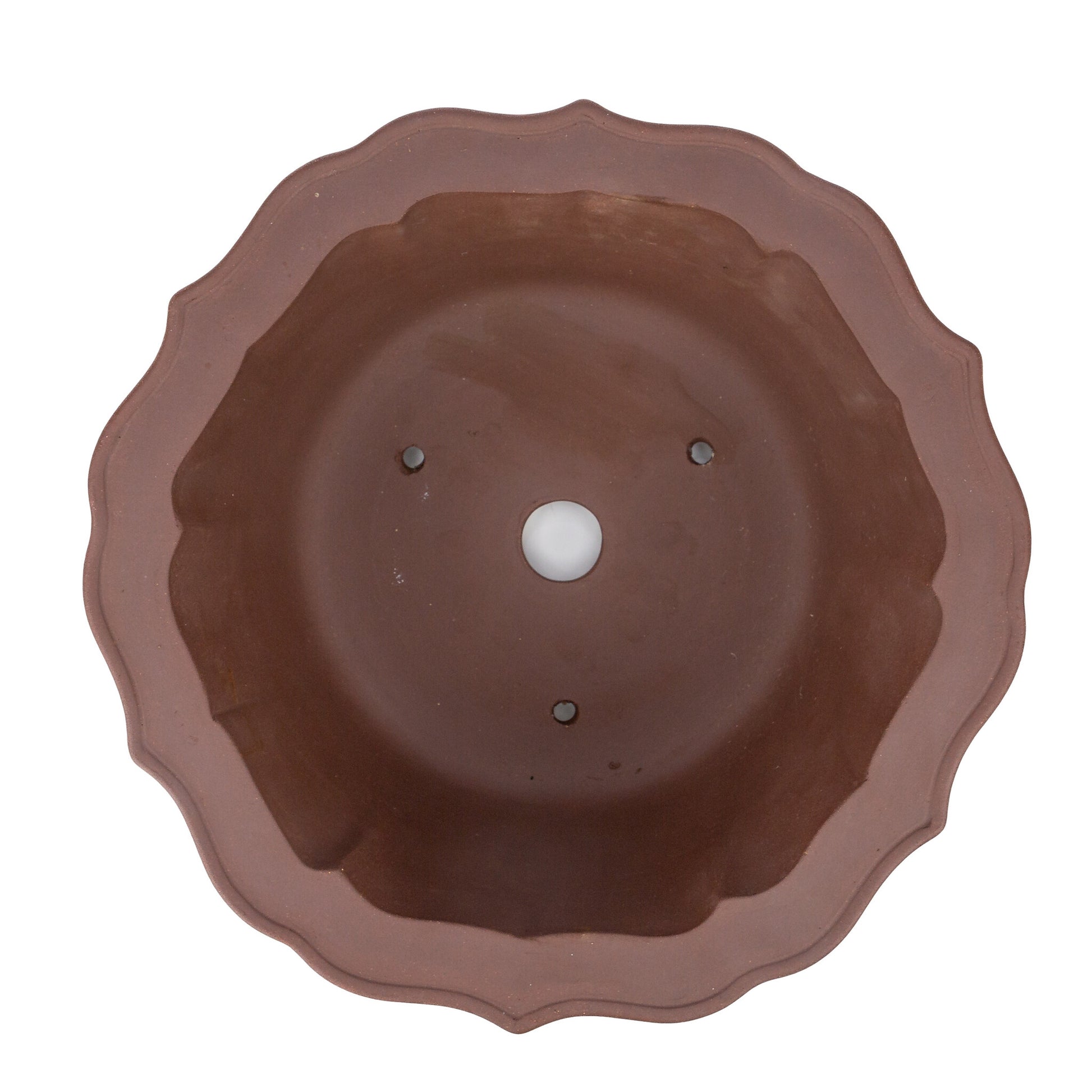 Pot à bonsaï rond non émaillé pour chrysanthèmes, 36 cm