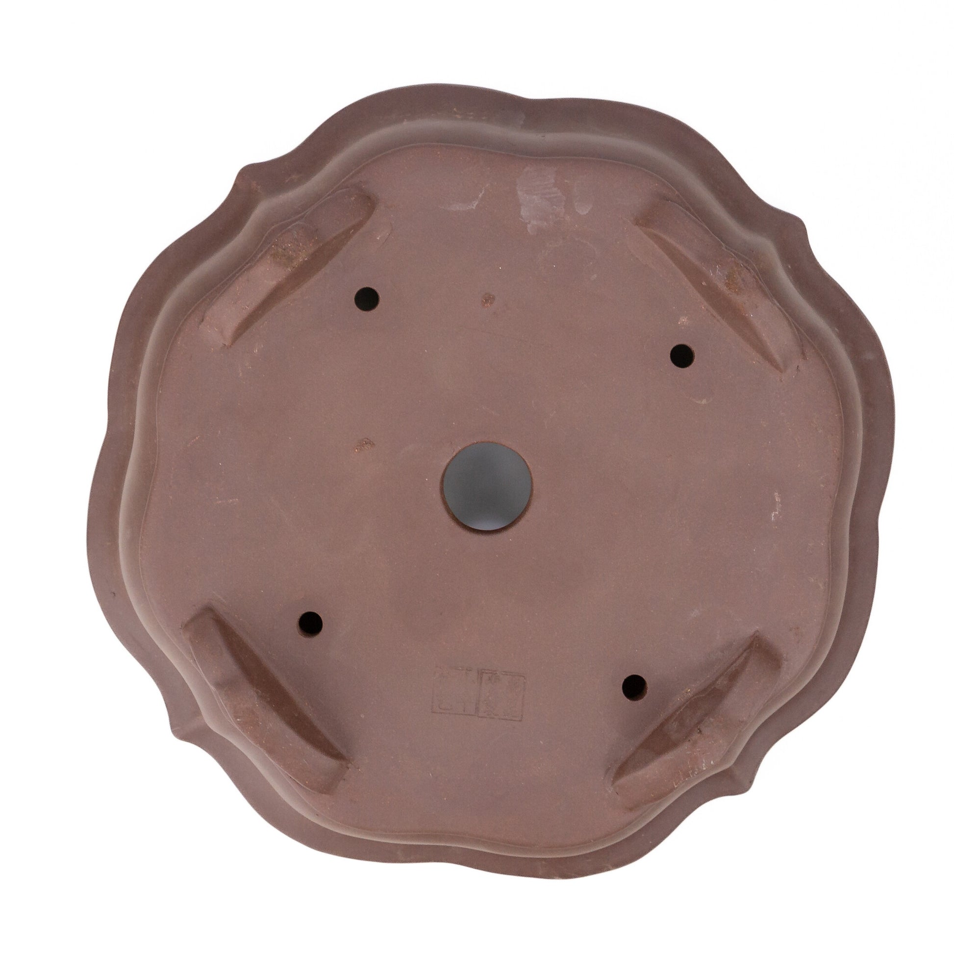 Pot à bonsaï rond non émaillé pour chrysanthèmes, 36 cm