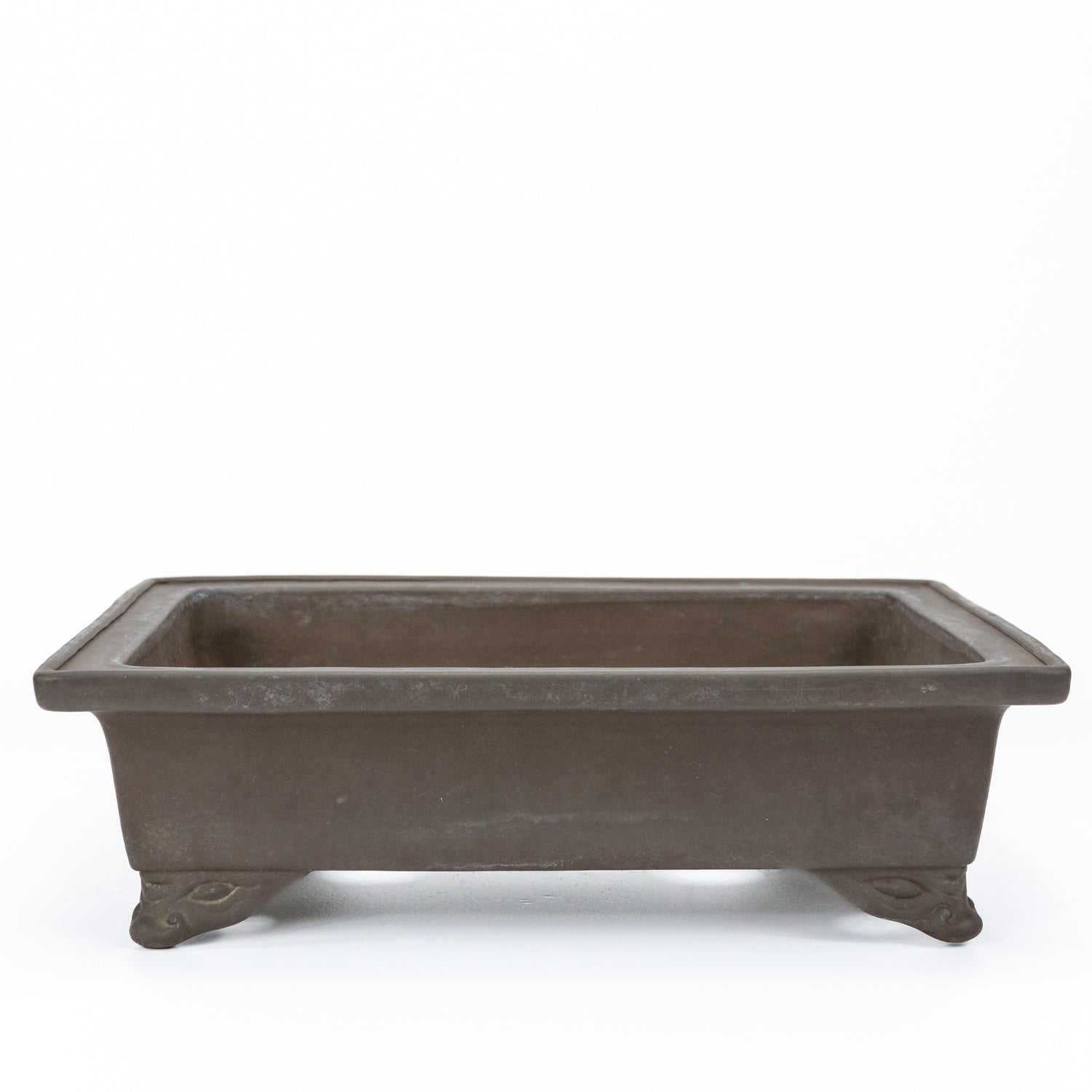 Bonsai pot Yamaaki ongeglazuurd gebruikt rechthoek 29.5cm