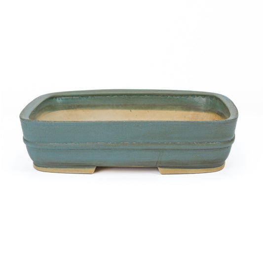Bonsai pot turquoise mat rechthoekig 29cm