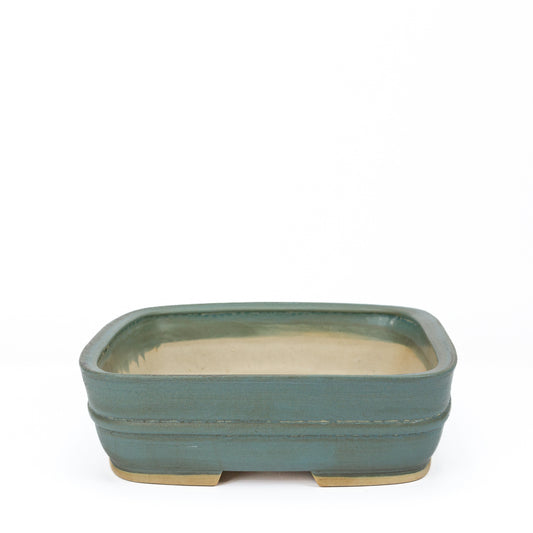 Bonsai pot turquoise mat rechthoekig 29cm