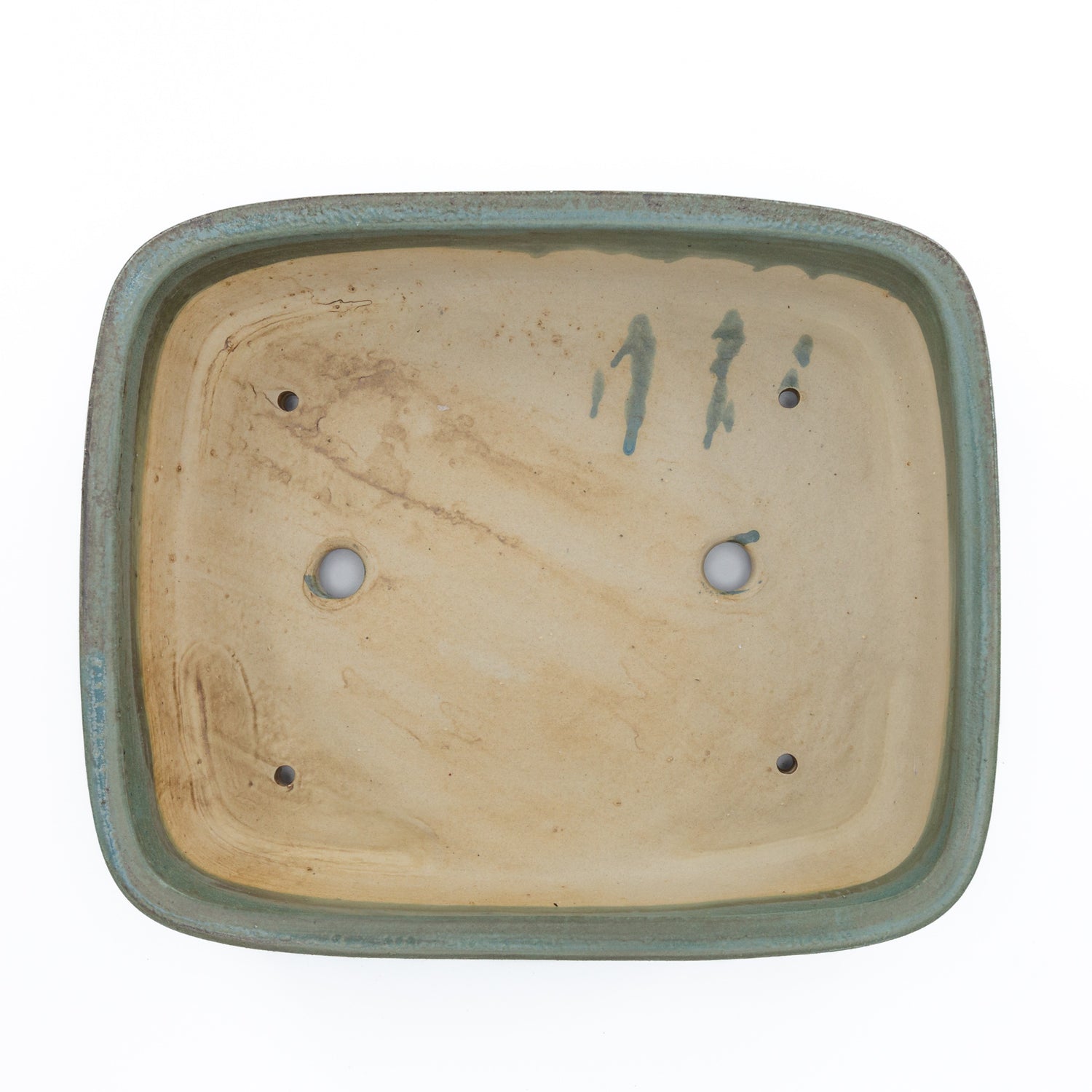 Bonsai pot turquoise mat rechthoekig 29cm