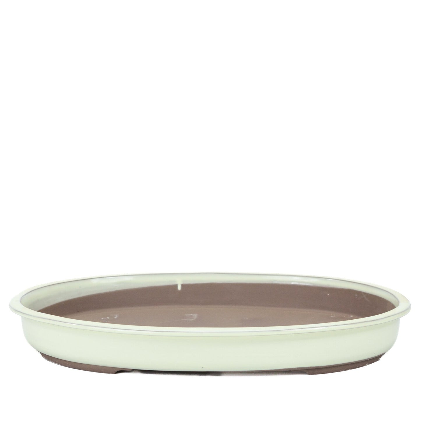 Pot à bonsaï ovale crème 45 cm