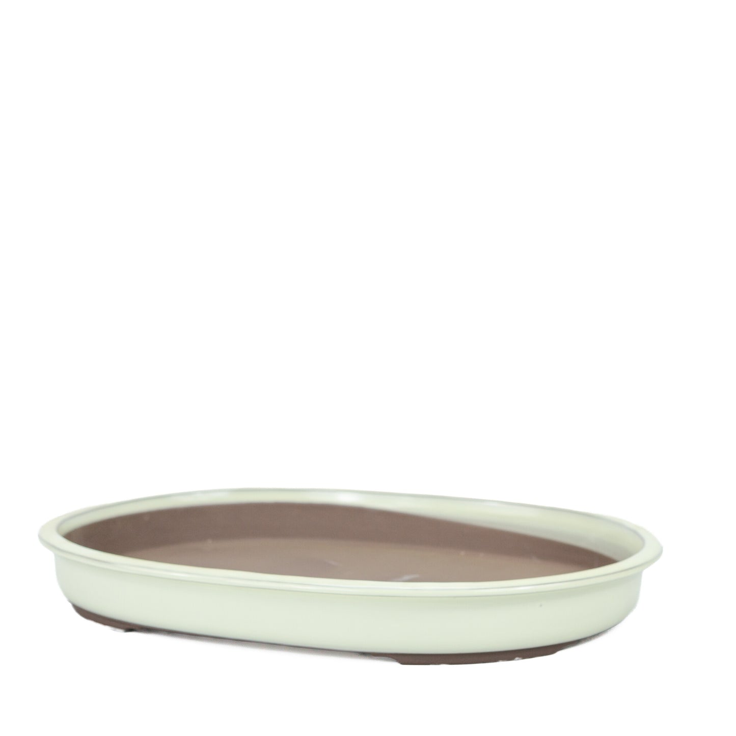 Pot à bonsaï ovale crème 45 cm