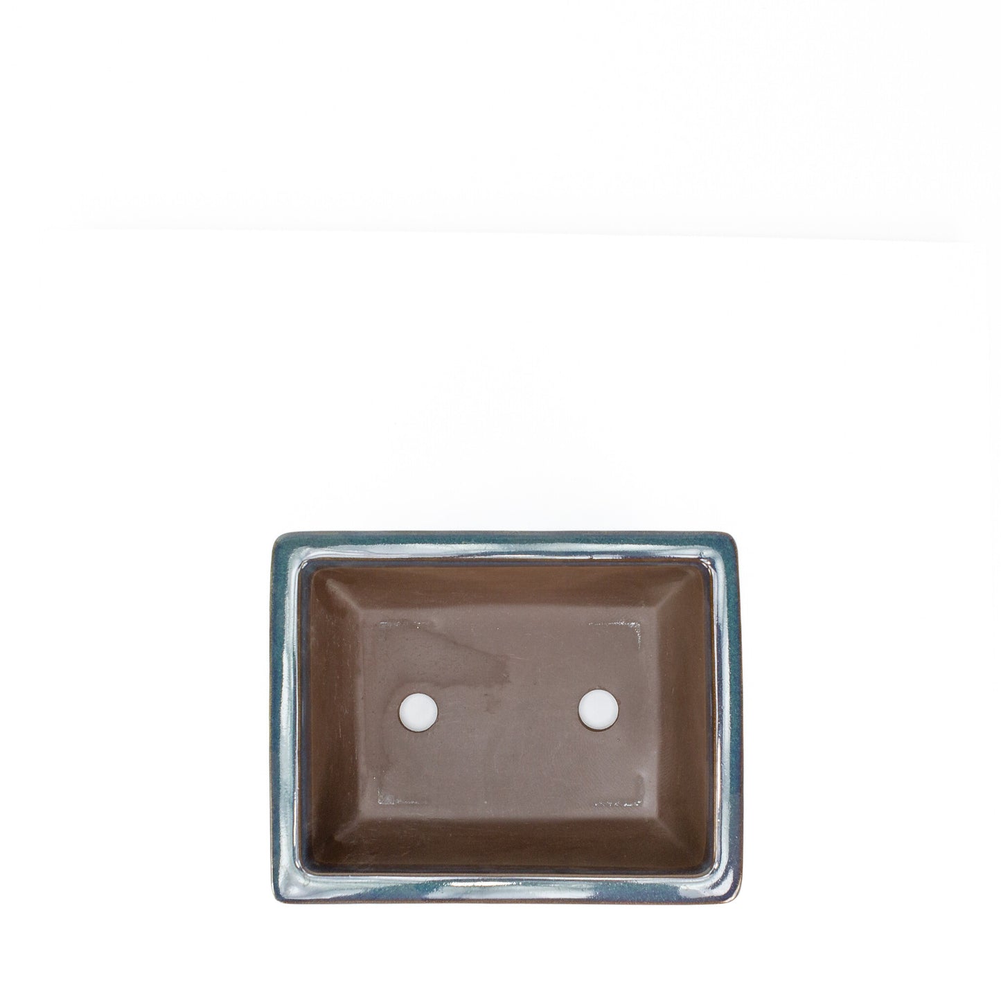 Pot à bonsaï rectangulaire vert 21 cm