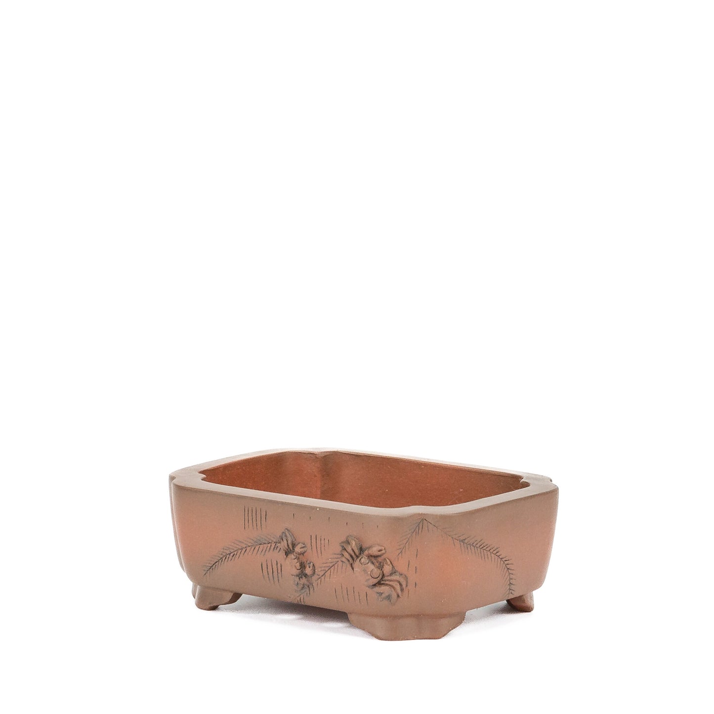 Pot à bonsaï Yixing non émaillé, crabe mokko, 13 cm