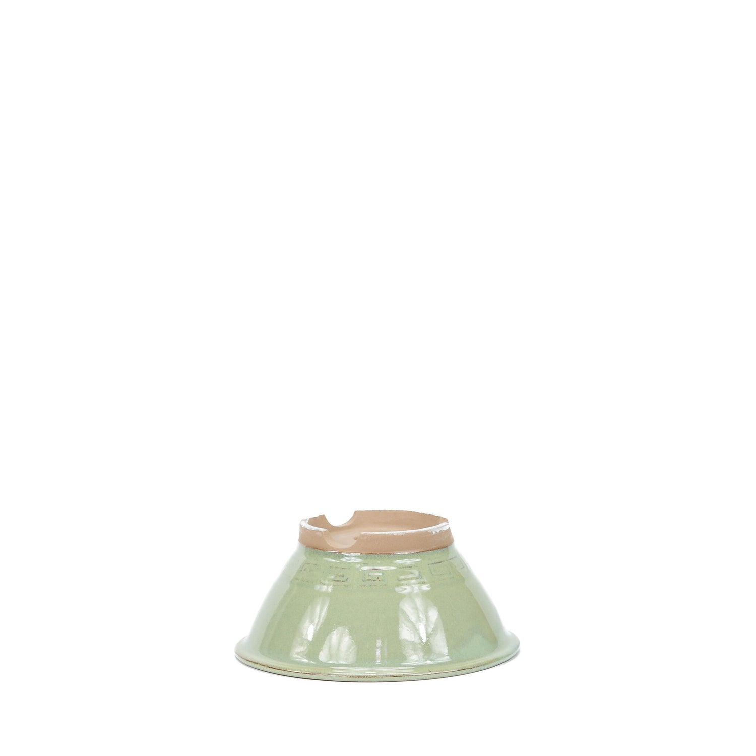 Bonsai pot groen rond 16cm, hoogte 7.4cm