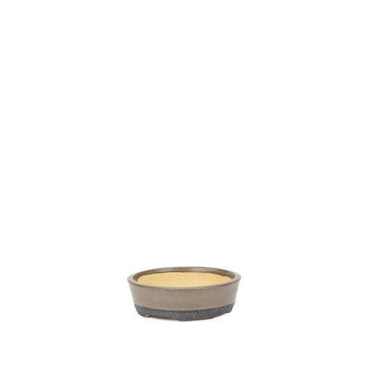 Bonsai pot bruin mat rond 11.3cm