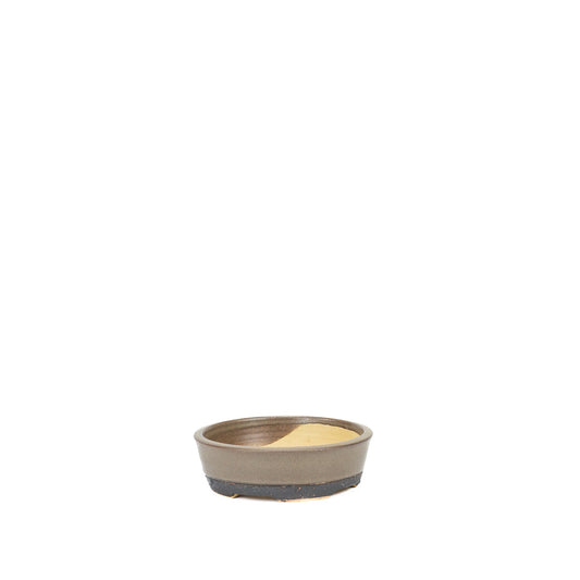 Bonsai pot bruin mat rond 11.3cm