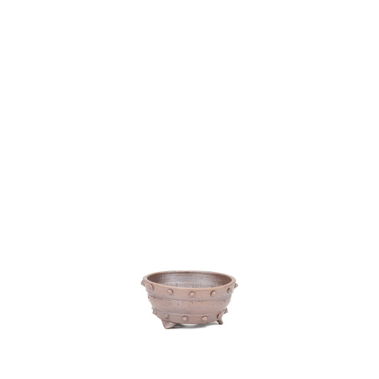 Shohin bonsai pot ongeglazuurd trommel rond 10.3cm