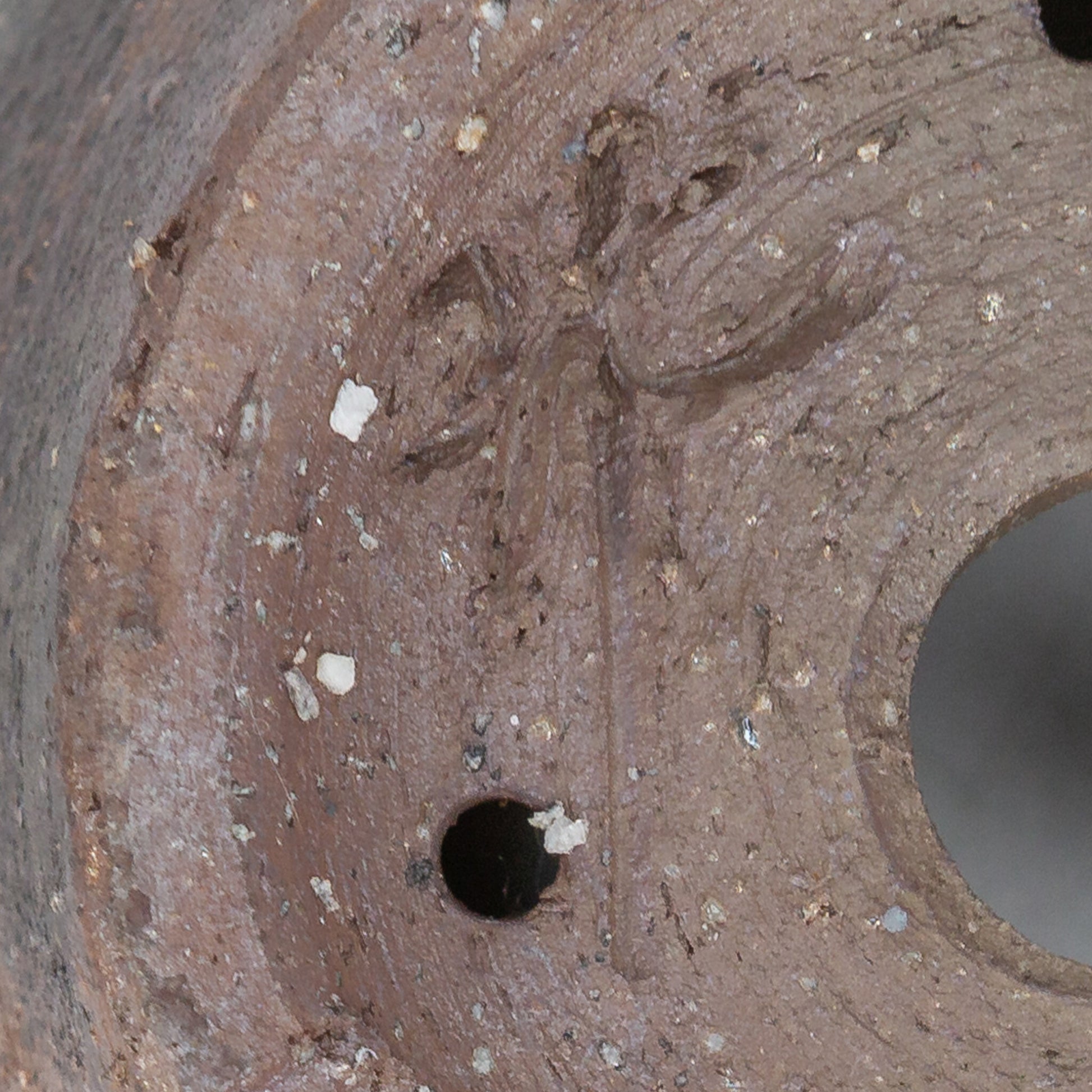 Pot Shohin non émaillé avec des accents, environ 10,2 cm