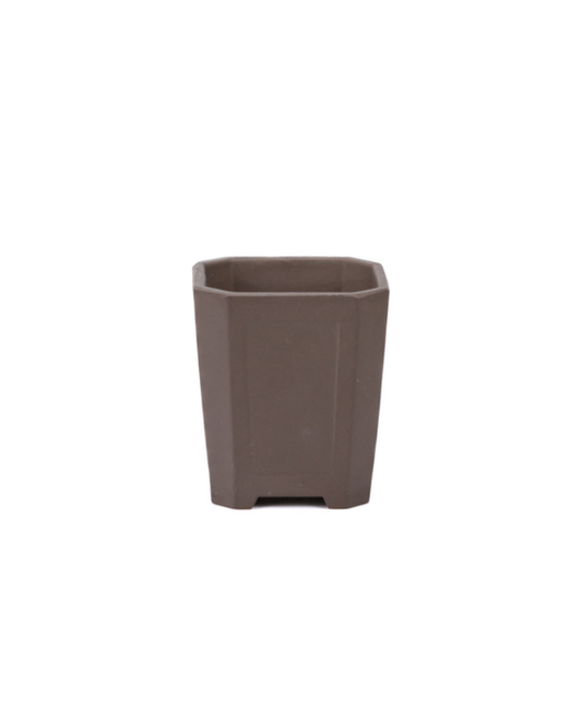 Bonsai pot ongeglazuurd cascade 10.5cm, hoogte 12cm