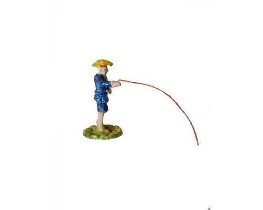 Bonsai Tenpai / Persoon aan het vissen (handgeschilderd)
