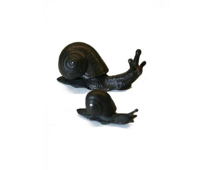 Bonsaï Tenpai / Ensemble d'escargots grand et petit (bronze)