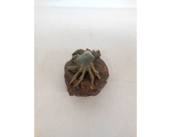 Ornement pour bonsaï / crabe sur pierre