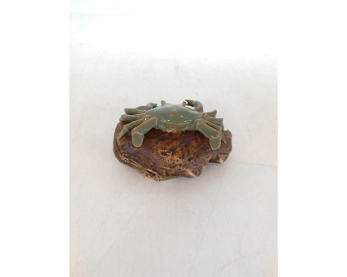 Ornement pour bonsaï / crabe sur pierre