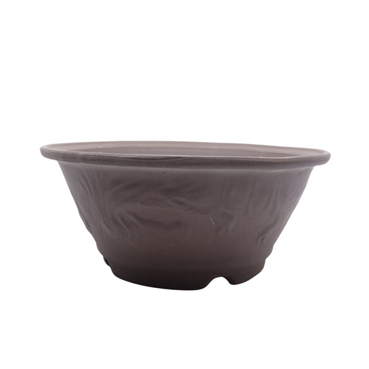 Bonsai pot unglazed round dragon 28cm