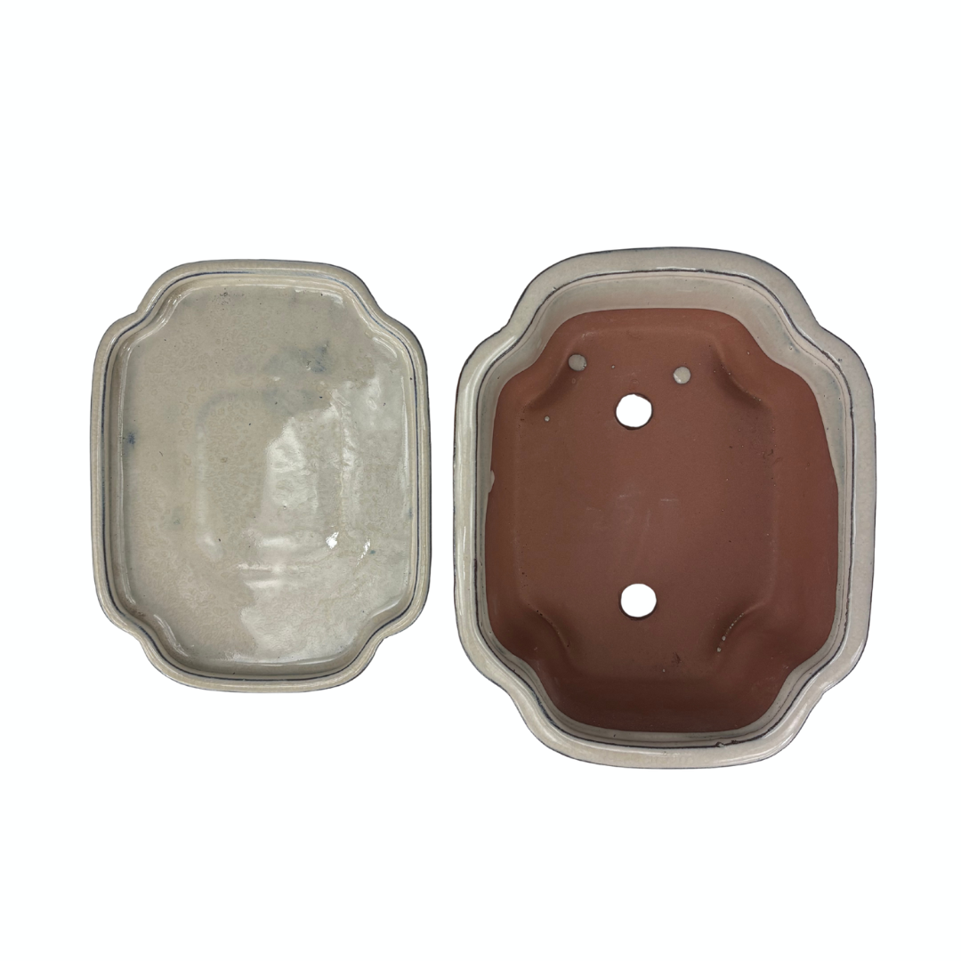 Bonsai pot creme mokko 21cm - set