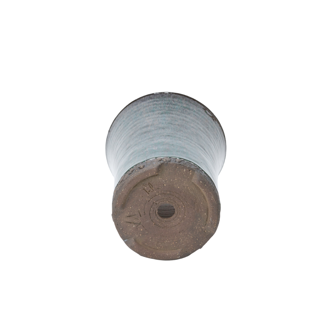 Pot à bonsaï vert brun rond cascade 15 cm, hauteur 18,5 cm