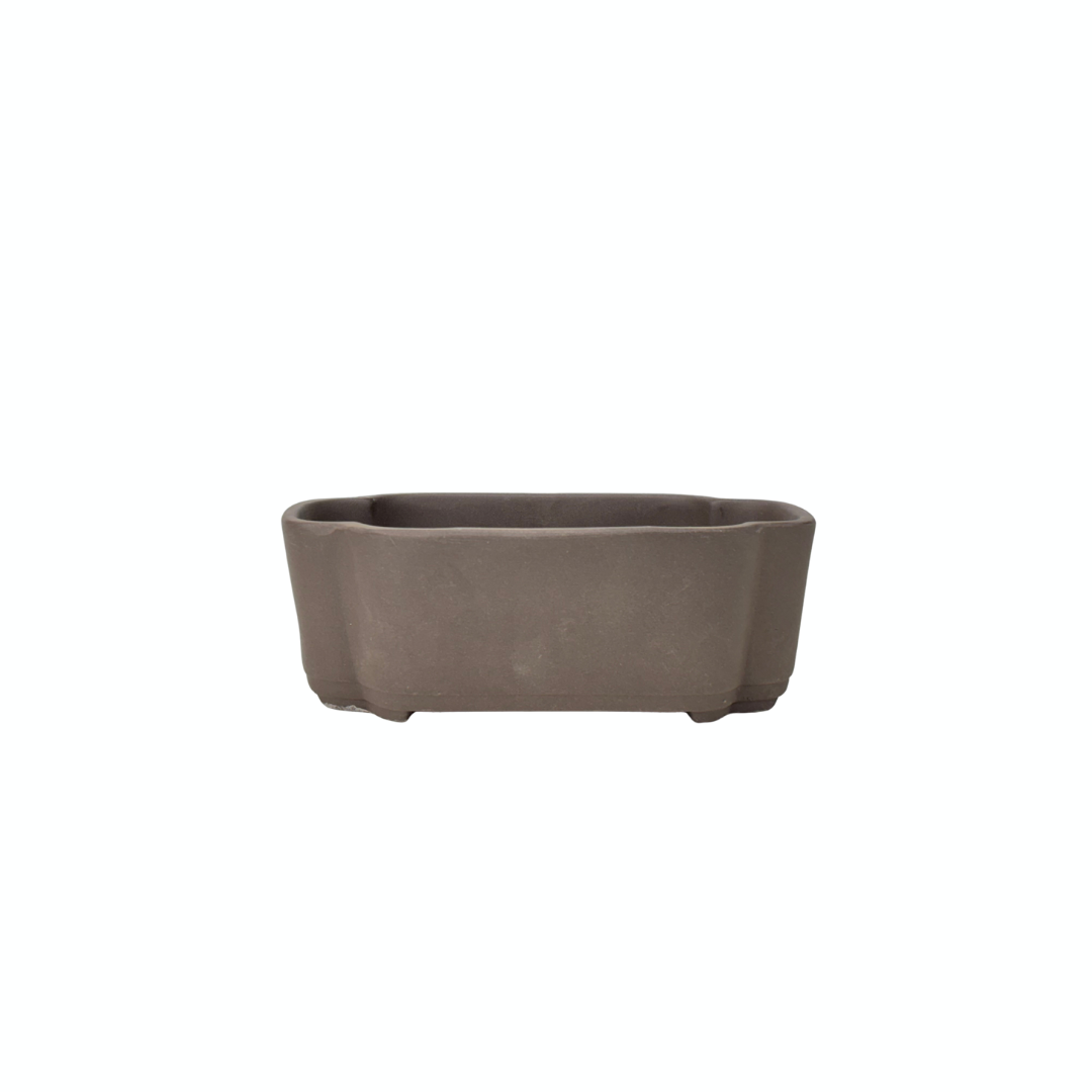 Bonsai pot ongeglazuurd mokko 16cm